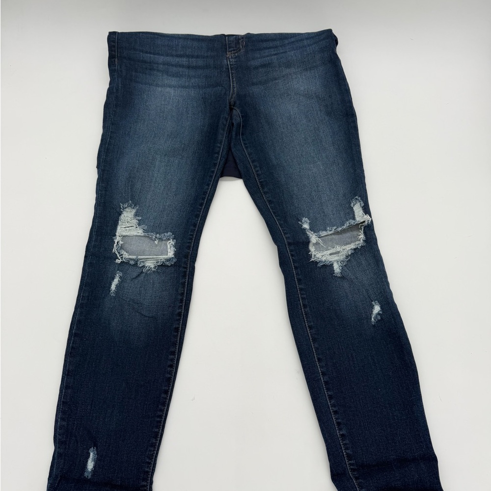 Pinkblush Maternity Dark Blue Distressed Skinny Jeans